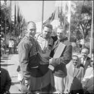 Olympische Spiele Rom 1960: Siegerehrung des Kleinkaliber-Schiessens