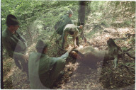 Jäger mit erlegtem Hirsch 1995