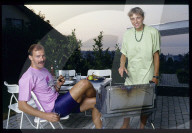 Gustav Weder, Bobfahrer mit Freundin Brigitte Kappenberger 1992