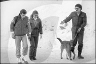 Stefano Casiraghi und Prinzessin Caroline von Monaco in St. Moritz, 1984