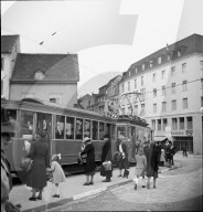 Barfüsserplatz, Tramhaltestelle; 1942