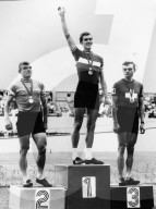 Olympische Spiele Mexiko 1968: Siegerehrung des Verfolgungs-Rennens