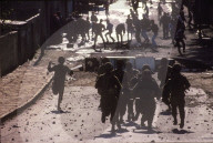 Militär geht gegen Demonstranten vor, Ramallah 1987