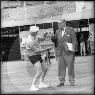 Olympische Spiele Rom 1960: Ruder-Trainer Scherer mit ATP-Chef Pfister
