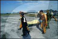 Versorgung der Verletzten nach Vulkanausbruch in Kolumbien 1985