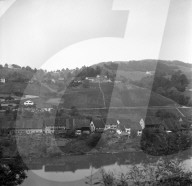 Das Städtchen Eglisau im Zürcher Weinland, 1959
