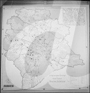 Zürich, Stadtplan der Kriegsschaden-Fürsorge; 1945