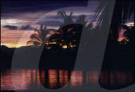 Sonnenuntergang am Strand, Guadeloupe 1985