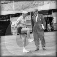 Olympische Spiele Rom 1960: Ruder-Trainer Scherer mit ATP-Chef Pfister