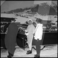 Königin Sirikit von Thailand (M) in Gstaad, 1961