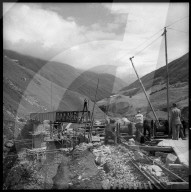 Furka-Oberalp , Wilerbrücke im Bau; 1955