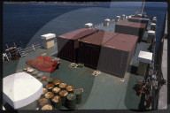 Giftfässer auf dem Frachtschiff 'Zanoobia' 1988