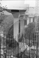 Felsenaubrücke im Bau 1973