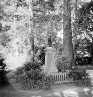 Jean-Jacques Rousseau Denkmal auf der St. Petersinsel; 1955