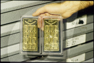 Goldgiesserei Argor; Goldbarren mit Kalender 1987