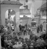 Bestattung von Mitarbeitern einer Feuerwerkfabrik, Oberarth 1948