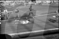 Rom 1960: 400m Hürden; 2. Halfinal, Galliker stürzt