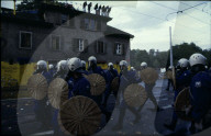Polizeieinsatz vor Jugendhaus in Zürich, 1980