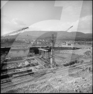 Stauwehr im Bau, Kraftwerk Stein/Säckingen 1961
