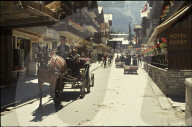 Pferdekutsche im Dorf Zermatt