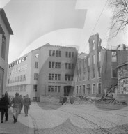 WK 2: Bombenabwürfe; abgebrannte Häuser, Schaffhausen 1944