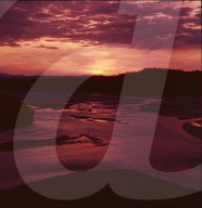Sonnenuntergang am Yukon River, Kanada 1960