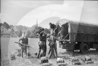 Mobilmachungs-Reportage 1947: Die einberufenen Soldaten versammeln sich