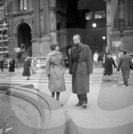 Rückkehr von Barbara Schindler und Martin Bäumle, Teilnehmer "Experiment in International Living"; Zürich 1959