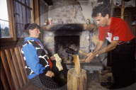 Maria Walliser und Ehemann Guido Anesini, 1990