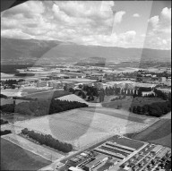 CERN Baustelle in der Landschaft bei Meyrin 1962