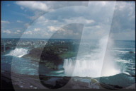 Niagara Fälle und Sicht auf die Stadt Niagara Falls 1976