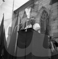 Demonstration der Bauarbeiter in Zürich, 1947