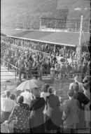 Italienische Internierte for ihrer Abreise; 1945