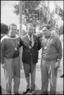Olympische Spiele Rom 1960: Siegerehrung Freies Gewehr mit Spillmann