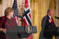 NEWS - Norwegische Premierministerin Erna Solberg besucht Donald Trump