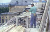 Bau des Ringier Pressehauses 1977
