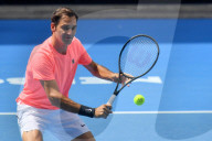 PEOPLE -  Australian Open:  Roger Federer trainiert in der Rod Laver Arena