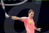 PEOPLE -  Australian Open:  Roger Federer trainiert in der Rod Laver Arena