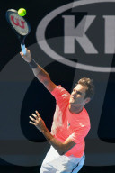 PEOPLE -  Australian Open:  Roger Federer trainiert in der Rod Laver Arena