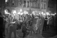 Demonstranten; Schweigemarsch, Fackelzug gegen Sowjetunion; 1961