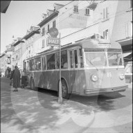 Bushaltestelle an der Langstrasse, 1953