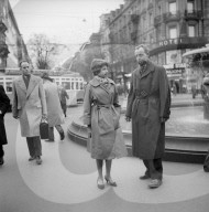 Rückkehr von Barbara Schindler und Martin Bäumle, Teilnehmer "Experiment in International Living"; Zürich 1959