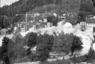 Sprengung des alten Konviktes, Chur 1970