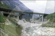 Neun Monate danach: Reparatur Autobahnbrücke A2 bei Wassen 1988