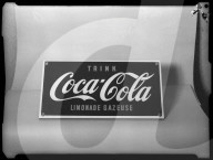 Coca-Cola; Werbematerial, Blechtafel, Plakette; 1950