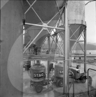 Zement-Umschlag für den Albigna Damm 1958