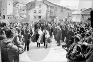 Mattmark Gletscherabbruch; Trauerfeier für die 88 toten Arbeiter; 1965