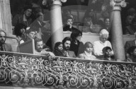 Ambros Uchtenhagen mit Tochter Gina, Bundesratswahl 1983 in Bern