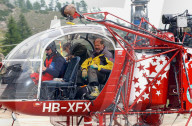 Bergretter Bruno Jelk im Helikopter