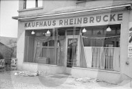 WK 2: Bombenabwurf; Kaufhaus Rheinbrücke, Schaden, 1945